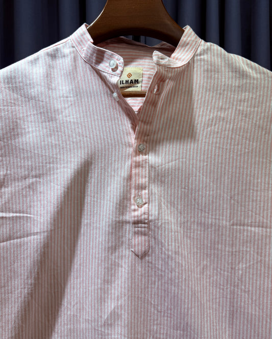 Blush Pink Fancy Cotton  Stripe Katua