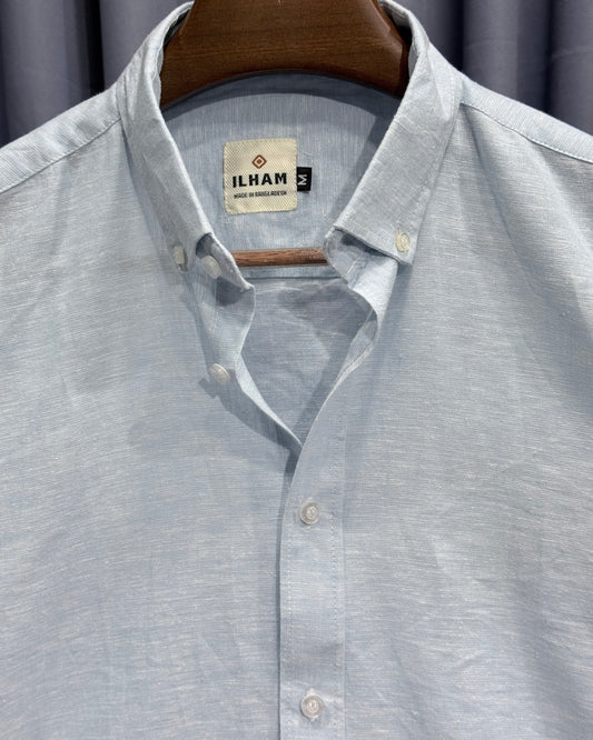 Light Sky Blue Linen (rimi cotton) Shirt