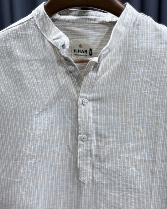 Light Beige & Off-White Linen Katua