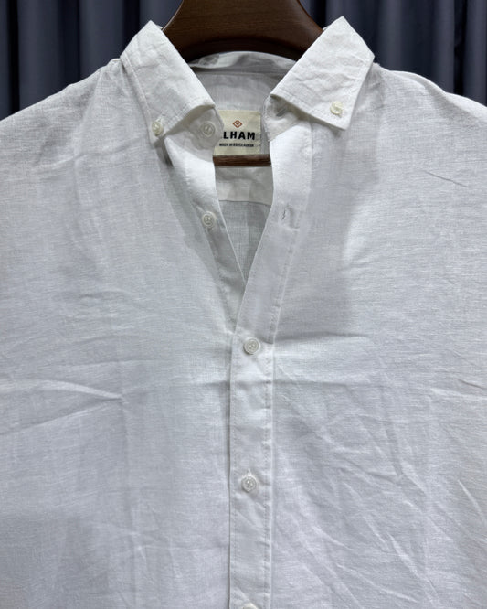 White Linen (Rimi Cotton) Full Sleeve Shirt