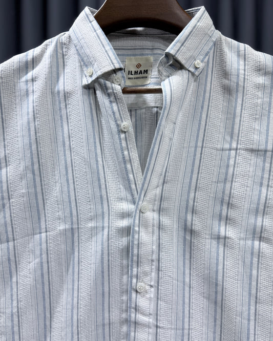 Soft Blue & White Stripe