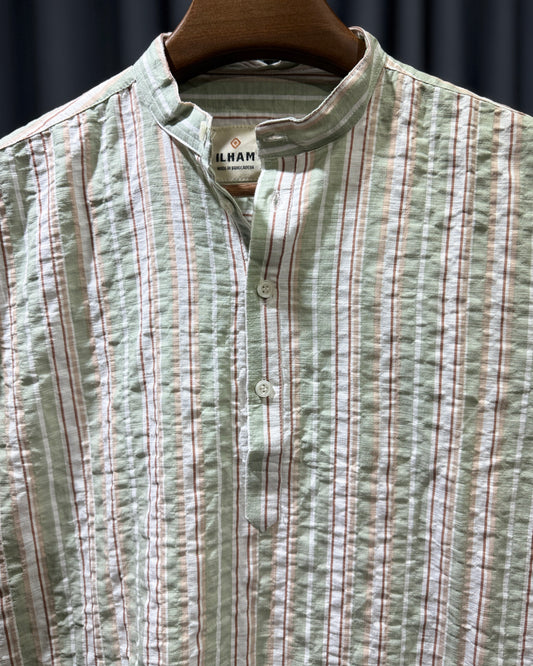 Mint Green Multi-Stripe Linen katua