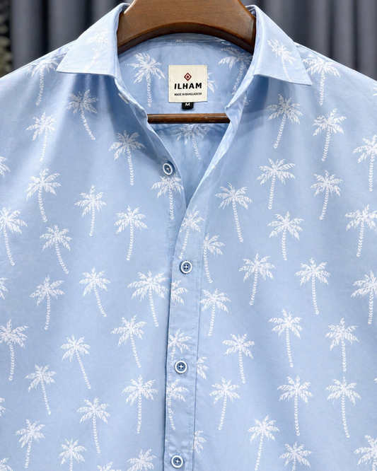 Ocean Sky Palm Print Shirt